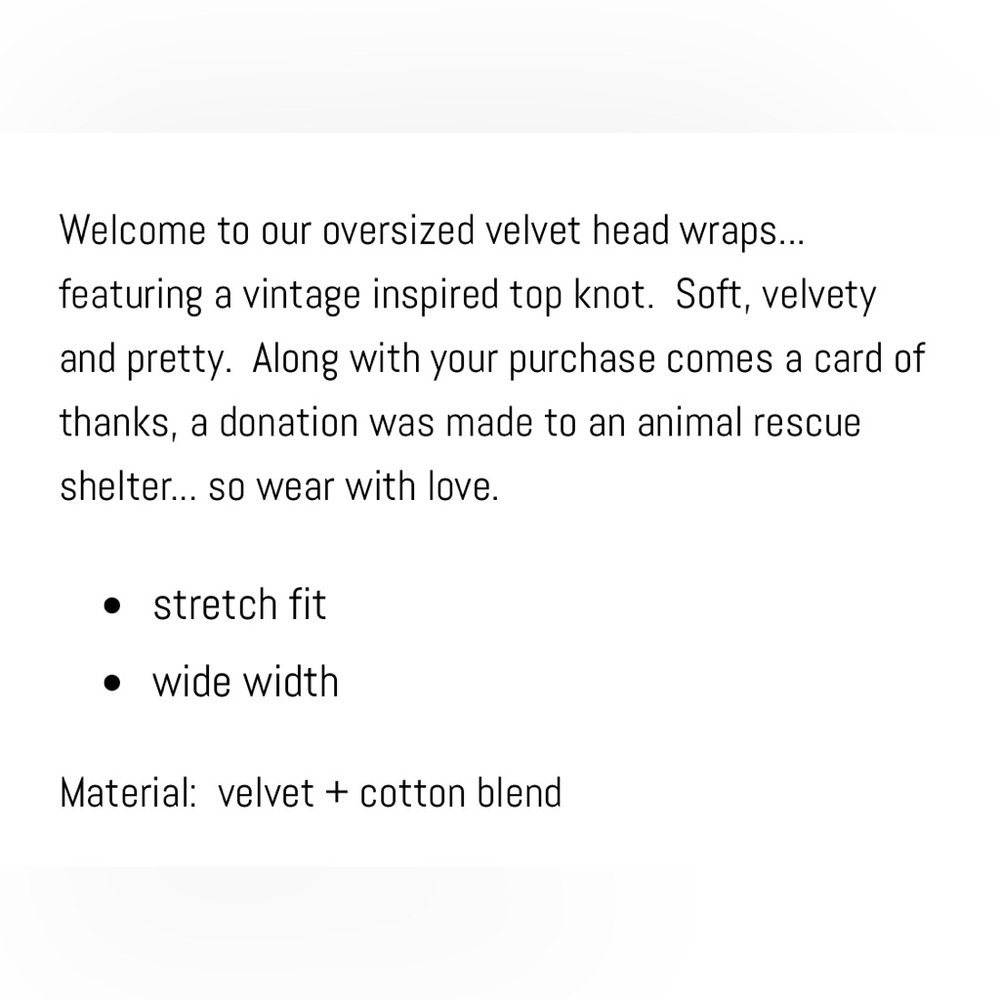 Velvet headwrap - Picture 4 of 4